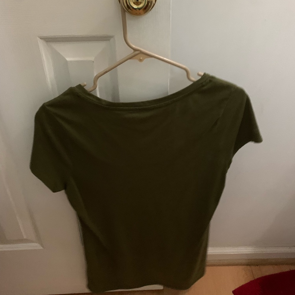 Olive Green Shirt Super cute! - Picture 2 of 2